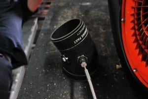 Testing sensor installed in Cummins intercooler boot 