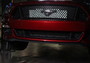 Mustang GT oil cooler behind the bumper