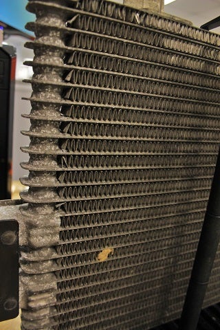 Factory 6.0L Powerstroke transmission cooler fins 